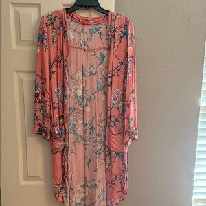 Floral Kimono Robe - Pink